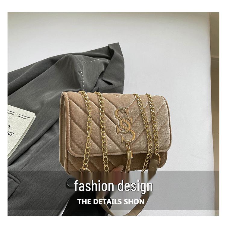 2025 Women's Stylish Small Diamond Pattern Crossbody Chain Handbag