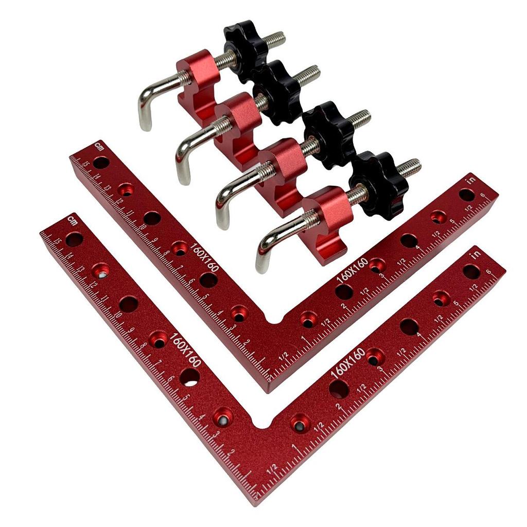Woodworking Aluminum Alloy 90° Right Angle Clamp Set (3/6/12 pcs)