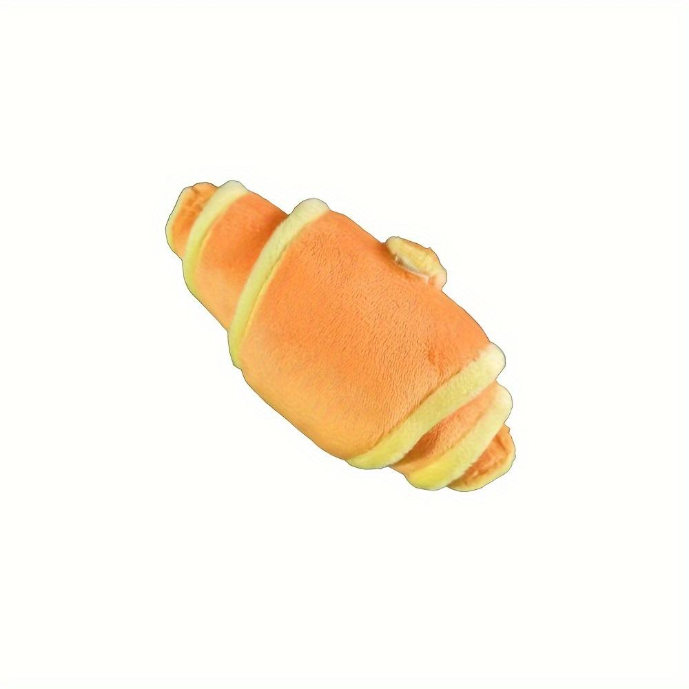 

Croissant-Shaped Dog Chew Toy-Plush Squeaky Treat Dispenser with Durable Fluff,Interactive Puzzle Game for Small/Medium Breeds