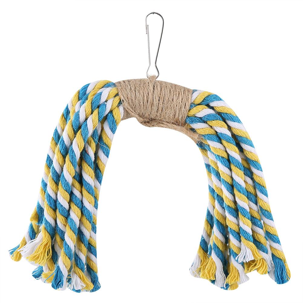 

Parrot Toy Bird Chewing Toys Hanging Cotton Rope Parrot Playing Toy
