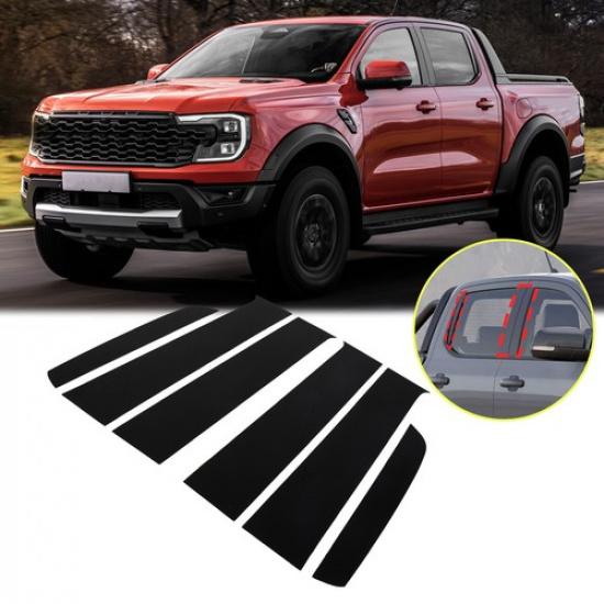 Glossy Black Window Center Pillar Trim Cover For Ford Ranger