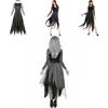 Dark Vampire Bride Halloween Costume For Women With Lace Polyester For Cosplay And Party