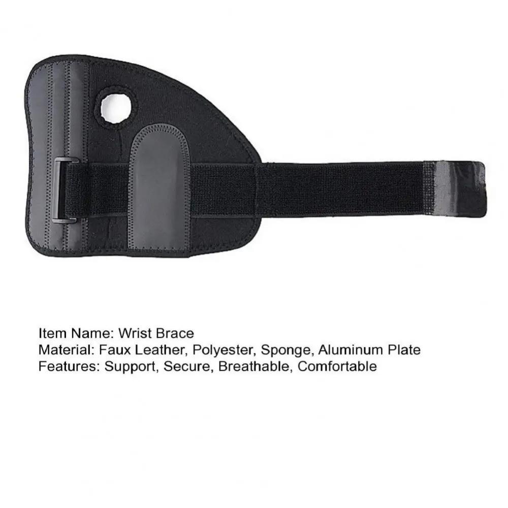 New Black Wrist Brace Adjustable Soft Wrist Support Aluminum Plate Compression Splint Stabilizer Secure Fastening