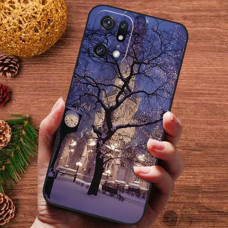 Christmas Painted Cover For Oppo Find X9 X8 Ultra X5 Pro X3 Neo Lite Case Silicone Soft Phone Cover For FindX9 Pro Capa Fundas