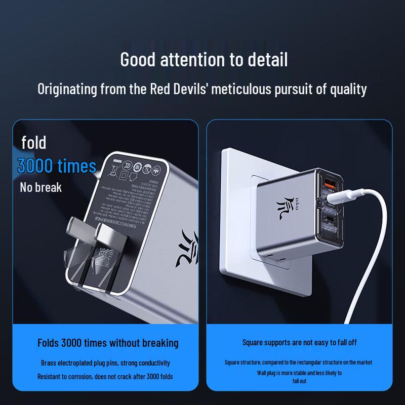 Sada rychlé nabíječky Nubia Red Magic 65W GaN s 100W kabelem