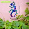 2 Pieces Gecko Wall Decor Decorative Vivid Ornament Iron Creative Art Sculpture for Patio