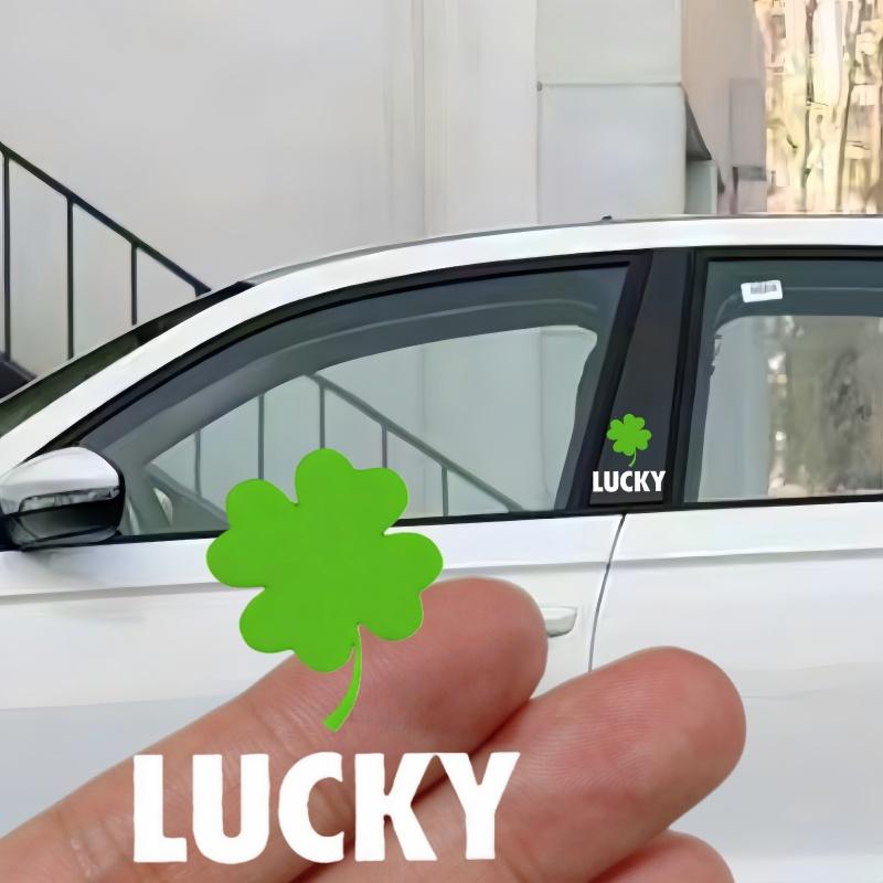 2 lucky style car badge stickers, suitable for all car decoration accessories