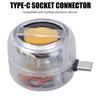 Typ C Mini-Handy-Lautsprecher Stereo-Sound Externer Musikplayer Surround-Lautsprecher Klares Gehäuse Tragbarer Soundverstärker