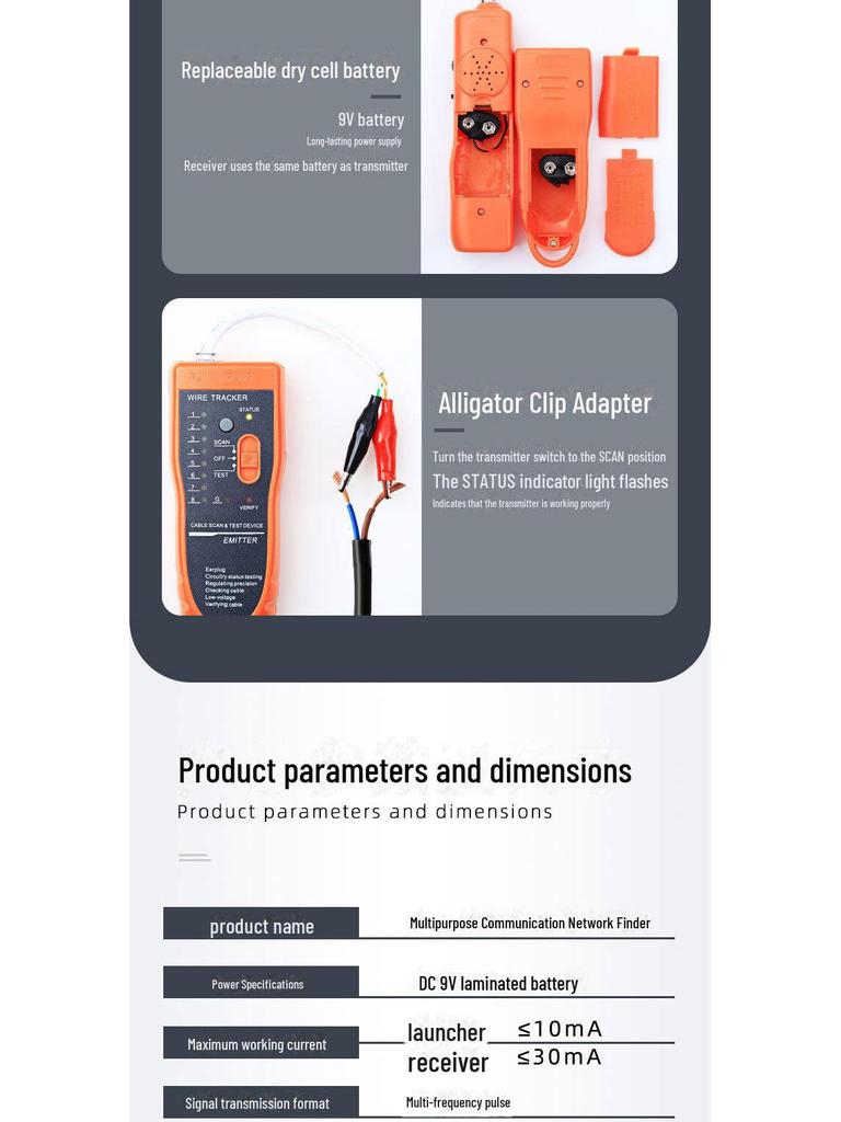 XQ-350 Dual Language Telephone & Network Line Tester