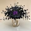 Halloween Black Leaves Ornament Artificial Tree Branches Decorative Plastics Arrange Props Bouquet Desktop Table 3 Styles