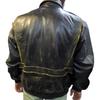 NOORA Men's Real Lambskin Distressed Brown Leather Jacket ST077