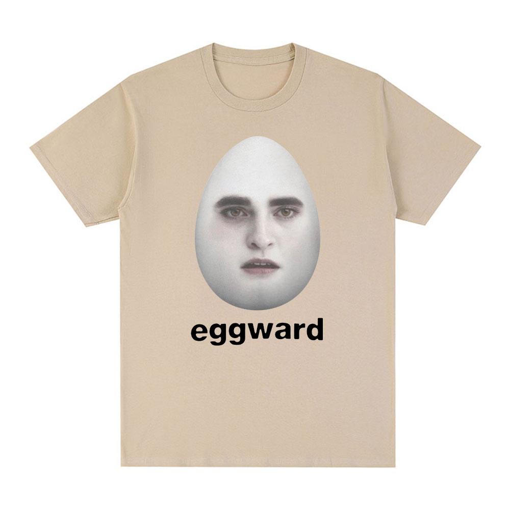 Twilight Eggward Funny Meme T Shirt Edward Cullen Parody Robert Pattinson Humor T-shirts Unisex's Women Cotton Short Sleeve T-shirt