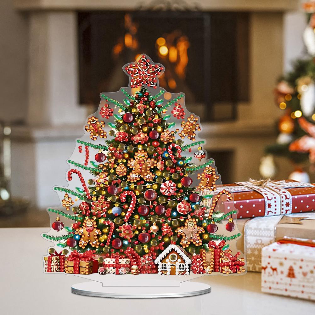 Christmas House Desktop Diamond Art Kits Rhinestones Desktop Ornaments Diamond Painting Desktop Decors for Home Office Decor