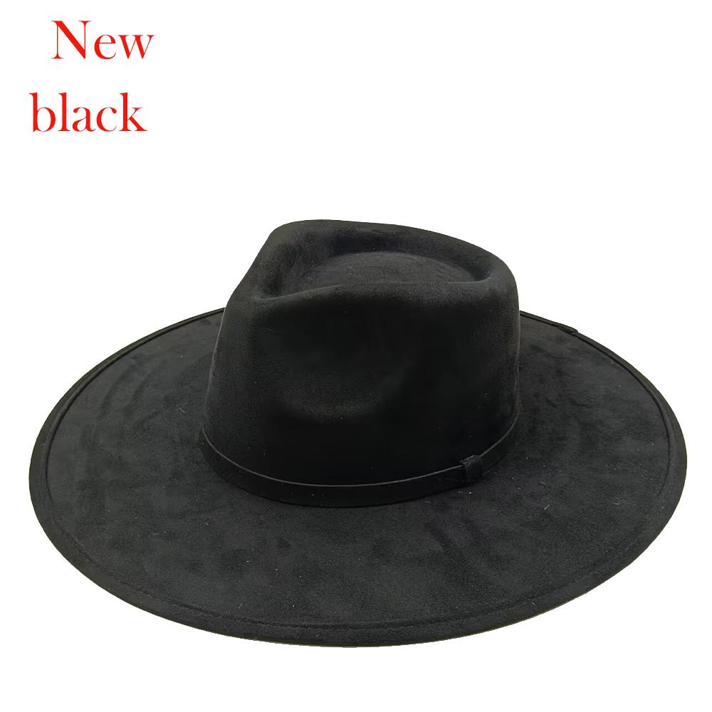 Suede Wide-brimmed Hat 9.5 Cm Brim Width Unisex Suitable for Jazz Hat Fedora Hat Church Hat Felt Hat Soft Felt Hat Panama Hat.