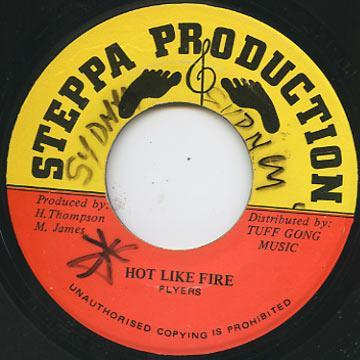 

7inch Record PLIERS Hot Like Fire NONE Steppa Producti 1989 Jamaica Reggae Ska Dub Used