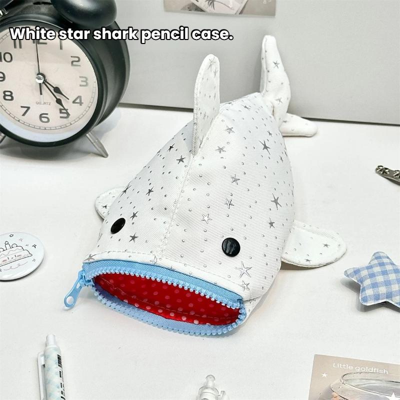 Cute Shark Shaped Pencil Case Large Capacity Stationery Bag Cute Storage Pouch Creative Animal Stationery Pouch For Student Gift