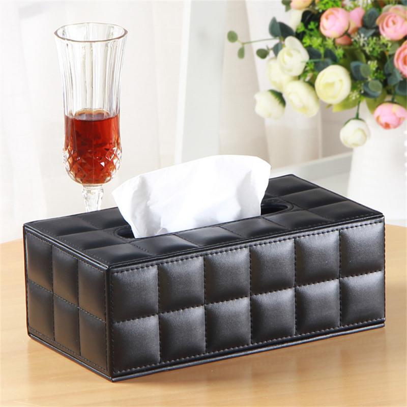 Tissue Box Rectangle Paper Towel Holder Desktop Napkin Storage Container Kitchen Tissue Tray For Home Office