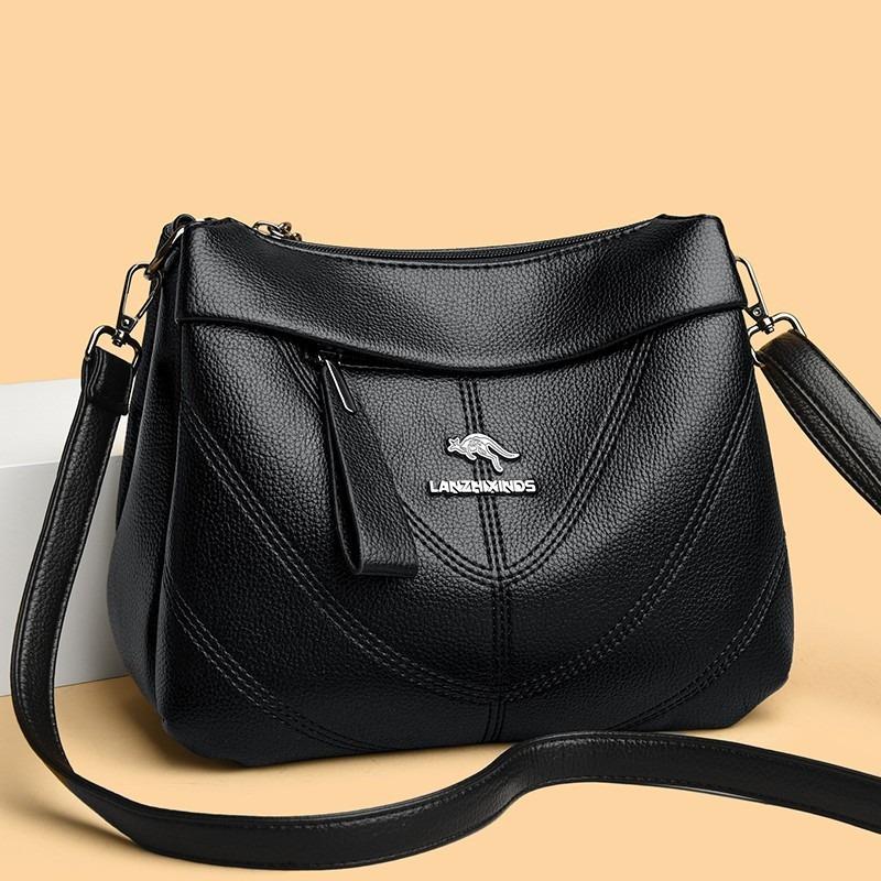 Однолямочная сумка - Винтажная сумка через плечо с множеством карманов - Модная женская сумка