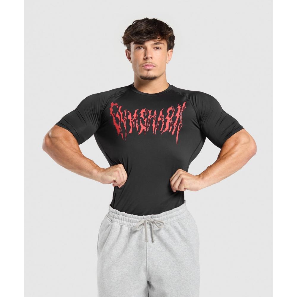 

Футболка Gymshark Graphic Baselayer T черная A1b9e Bb2j XXL