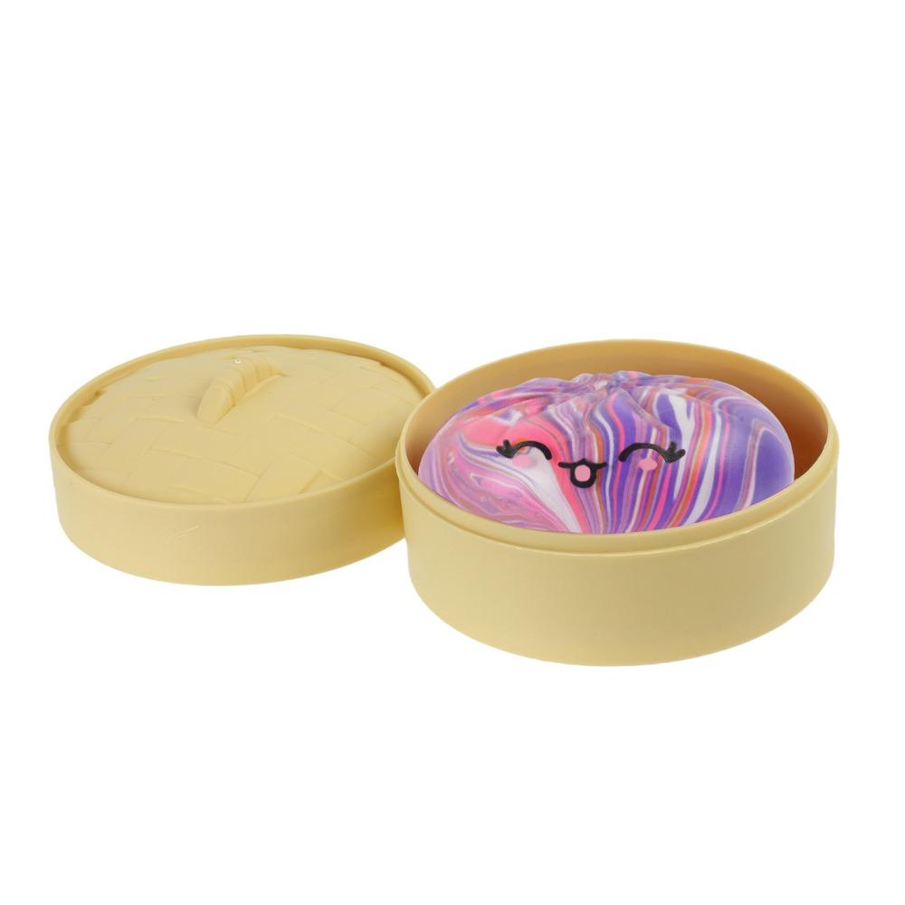 Slow Rebound Simulated Steamed Bun Squishy Toy Marble Pattern Fidget Toys  Children s Gifts фиолетовый