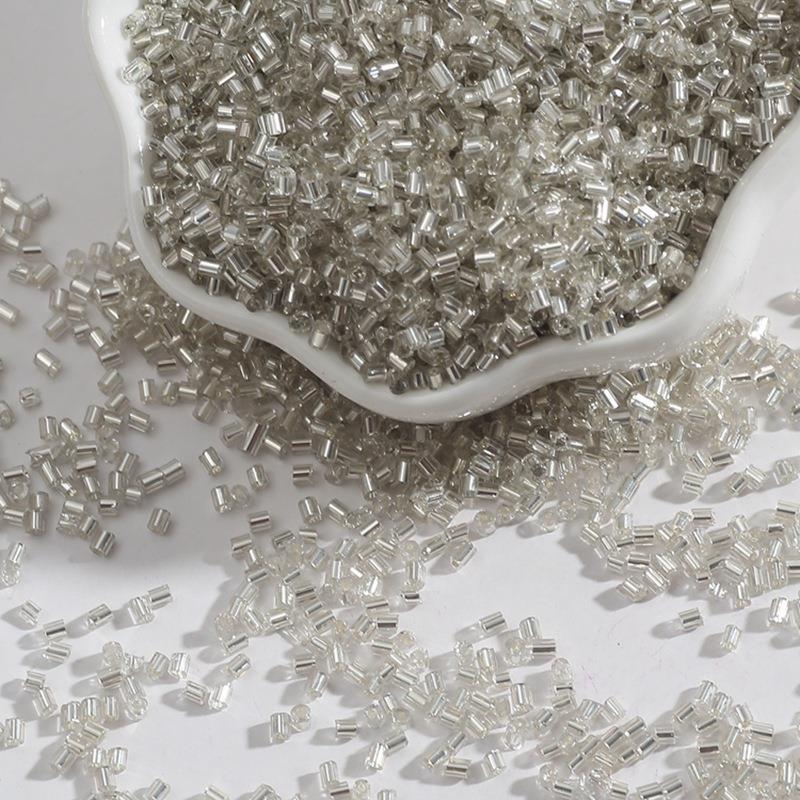 

Сделанная вручную DIY бисерная заколка для волос с посеребренным бисером для украшений и аксессуаров 2mm 15g/pack ~700 beads