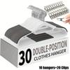 10pcs Anti Slip Hangers Set with 20 Clips, Heavy Duty Velvet Clothing Hangers for Wardrobe, Multiple Colors Closet Hangers