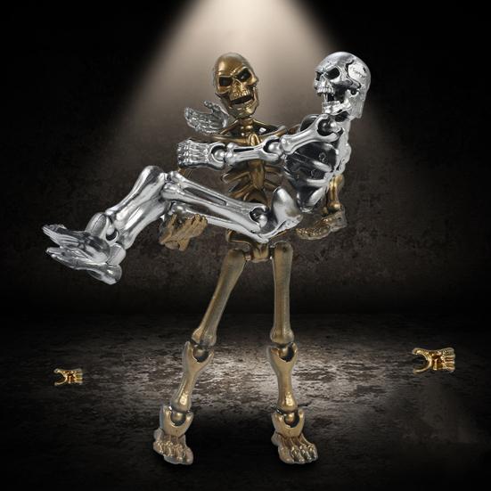 3D Printed Skeleton Action Figure Multi-Jointed Movable Articulated Skeleton Toy Collectible Desktop Decoration for Kids Artists Collectors