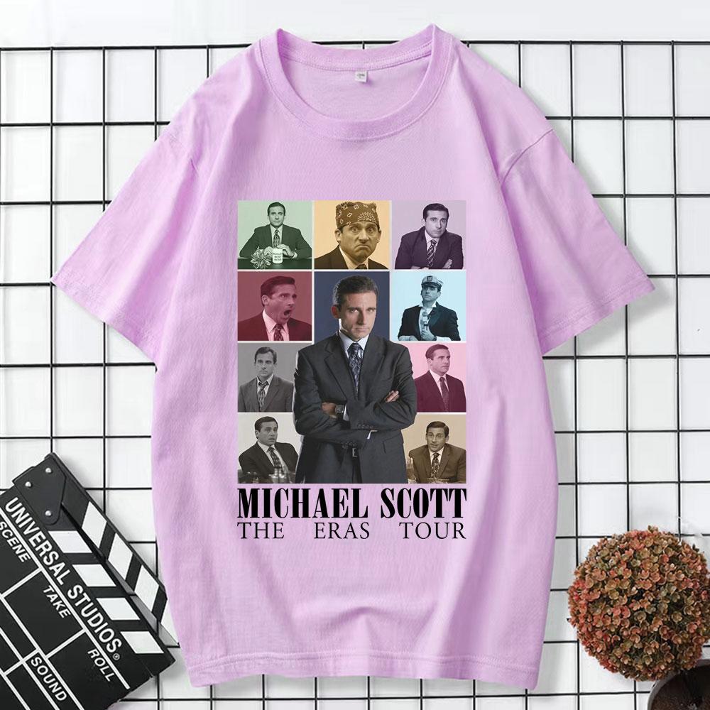 Michael Scott The Eras Tour T Shirts Homage The Office TV Show Comfort Colors Tshirt Unisex Women Hip Hop Tees Harajuku Streetwear