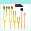 Gold Aluminum Alloy Music Tuner Kit For Instruments And Wellness Applications With Wooden Mallet