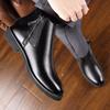 Fashion Winter Leather Velvet Warm Cotton Shoes for Men Fashion Soft Sole Men's Leather Boots New Designer Non-slip Ankle Boots Male