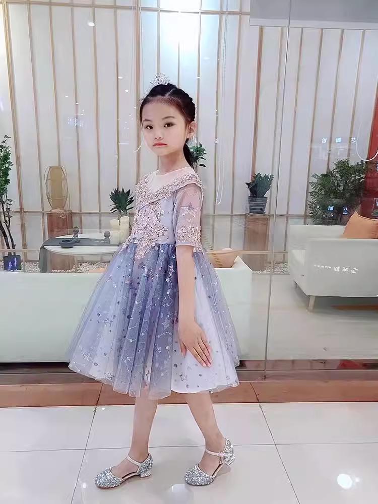 New Arrival: Girls' Crystal Bow High Heels - Shiny Princess Shoes for Piano Performances, Leather Material