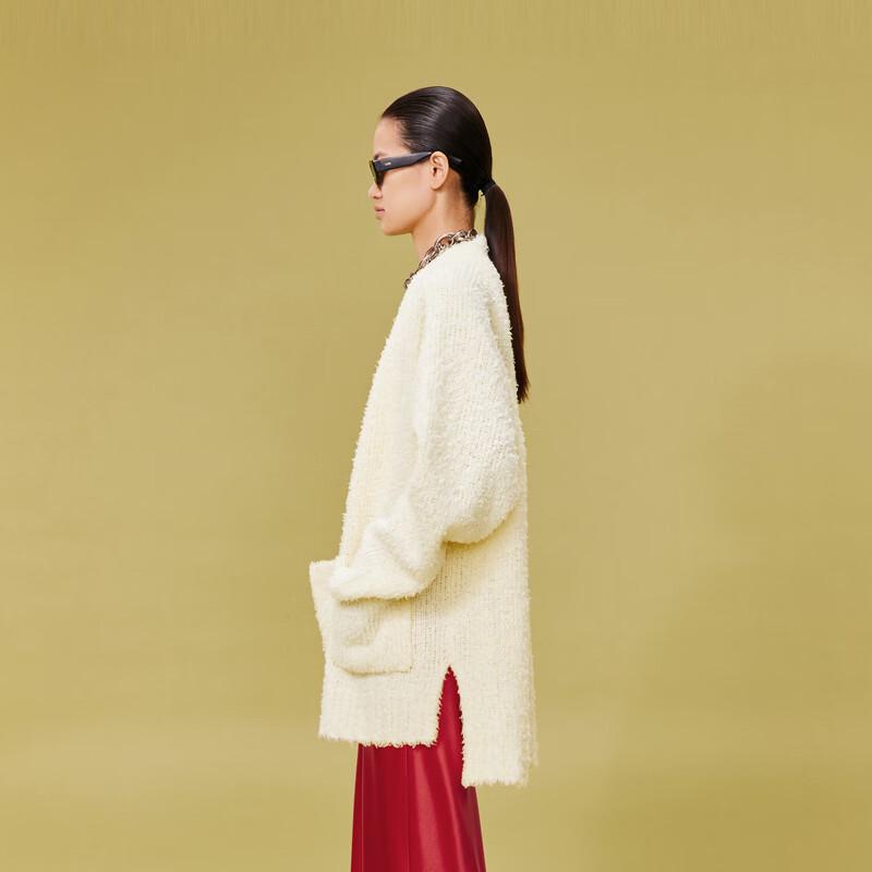 

LESS 2024 Spring New Merino Wool Loose Knit Cardigan L