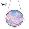 Non Fragile Glass Alternative 7.48 Inch Circular DIY Puzzle Suncatcher, Acrylic Stained Style Window Hanging Ornament, Crafts for Adults Waterproof