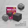 Multi Surfaces Wiping Cloth Set, 6 Absorbent Cleaning Rags Reusable for Wet & Dry Use on Window, Mirrors, Dining Tables, Kitchen Areas & Automotive