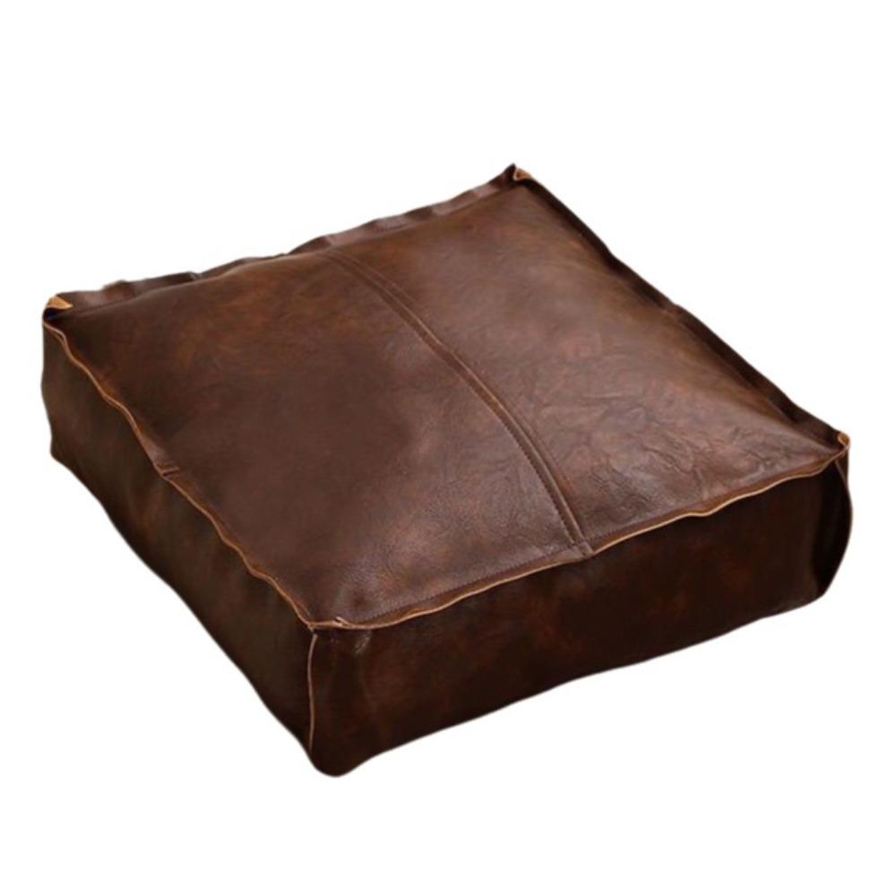 Large Capacity Square Pouf Cover Removable Sofa Stool Cover Clothes Storage