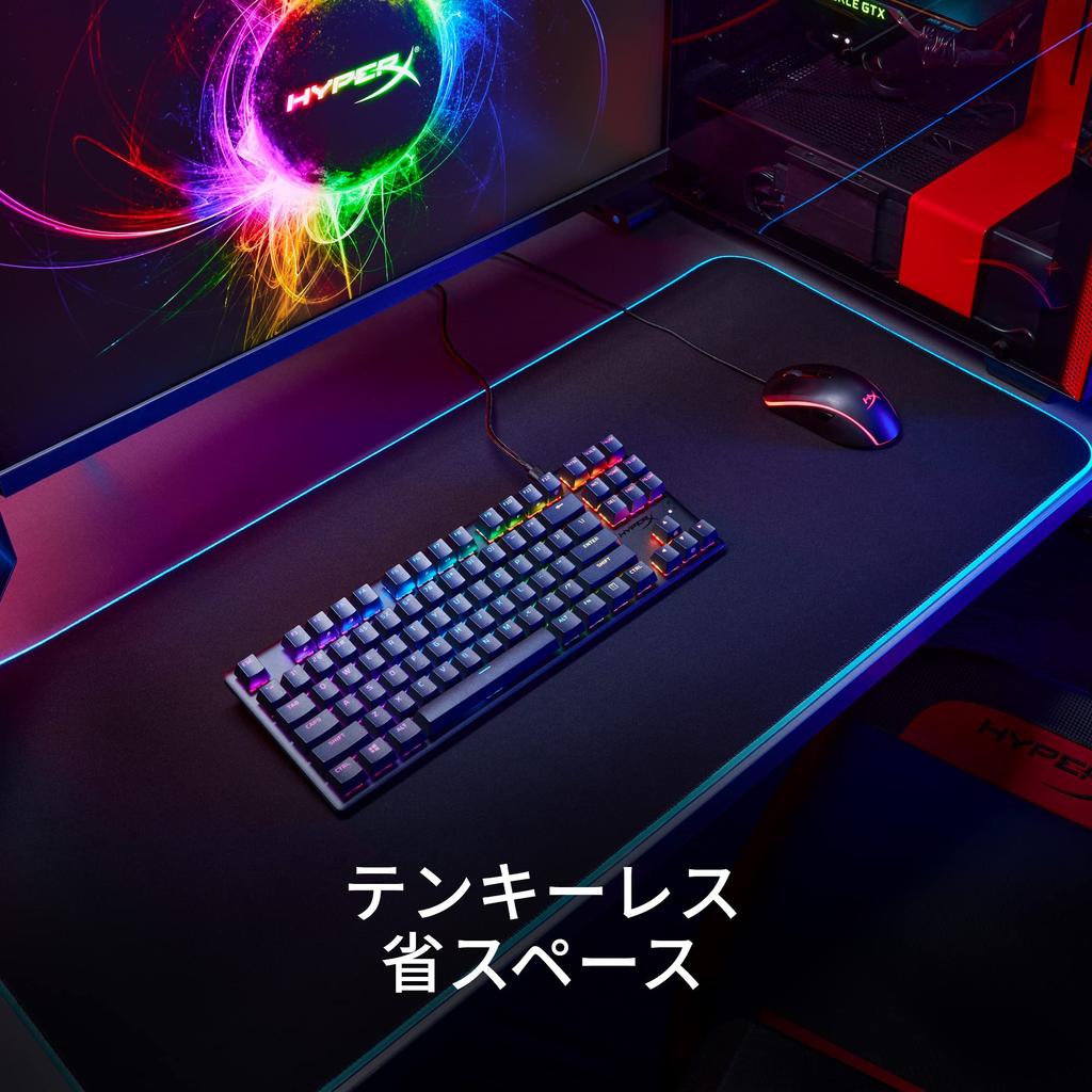 HyperX Alloy Origins Core RGB PBT Mechanical Gaming Keyboard HyperX Red for Black (Japanese Layout), Tenkeyless, Switches, Gamers, 2-Year