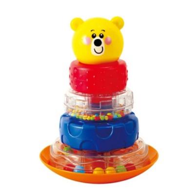 Playgo Teddy Ring Stacking, rot/gelb/grün, koreanische Babyprodukte