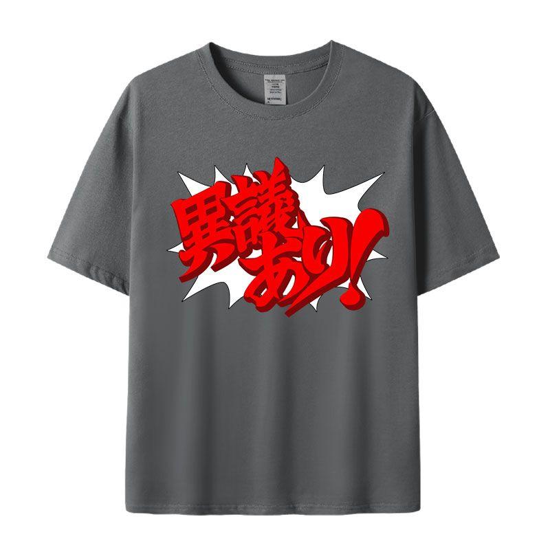 Game Ace Attorney Series Print Tshirt Summer Tee Short Sleeve Tops for Unisex Women Couple Style Clothes T Shirt for Unisex Women