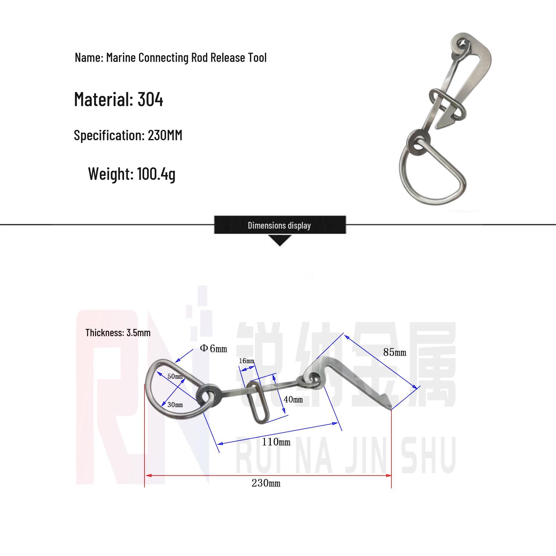 Stainless Steel Marine Lifeboat Quick Release Rope Buckle and Towing Hook