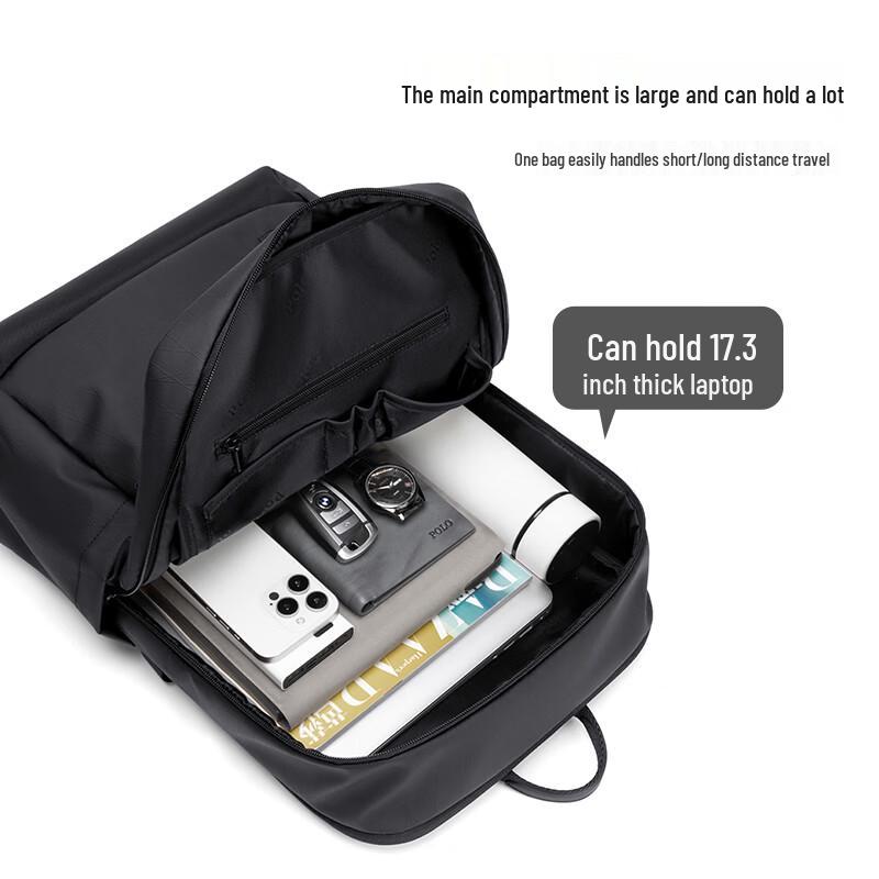 POLO Herren Rucksack für Business-Laptop mit großem Fassungsvermögen