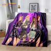Black Pink Kpop Star Girl Group Soft Plush Blanket,Flannel Blanket Throw Blanket for Living Room Bedroom Bed Sofa Picnic Cover