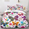 Butterfly Duvet Cover Set Blue Purple Wild Animals Bedding Set King Queen Size for Kids Girls Women Polyester Comforter Cover