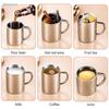 Stainless Steel Coffee Mug 200/300ml,Portable Double Mug Cup Without Lid Travel Tumbler Mug
