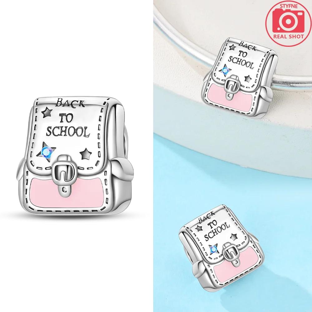 Original Pink Cat Mermaid Cube Blue Perfume Bottle Butterfly Charmcopper Bead Fit Bracelet Women Jewelry Diy Fine Gift