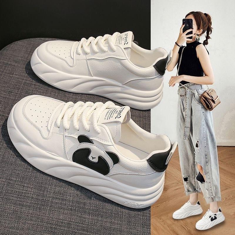 Panda 22 platform autumn student new sports and leisure board shoes sneakers 35 чёрный