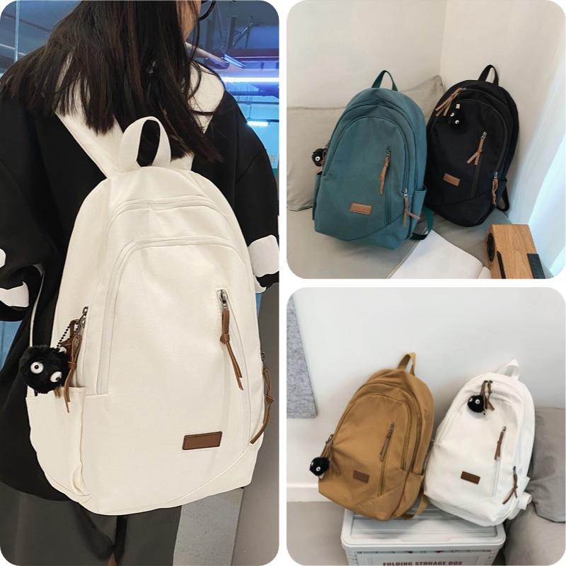 Wholesale Girls' Backpack With Large Capacity Oxford Cloth Material Fresh And Sweet Style Suitable For Travel White/black/green/camel