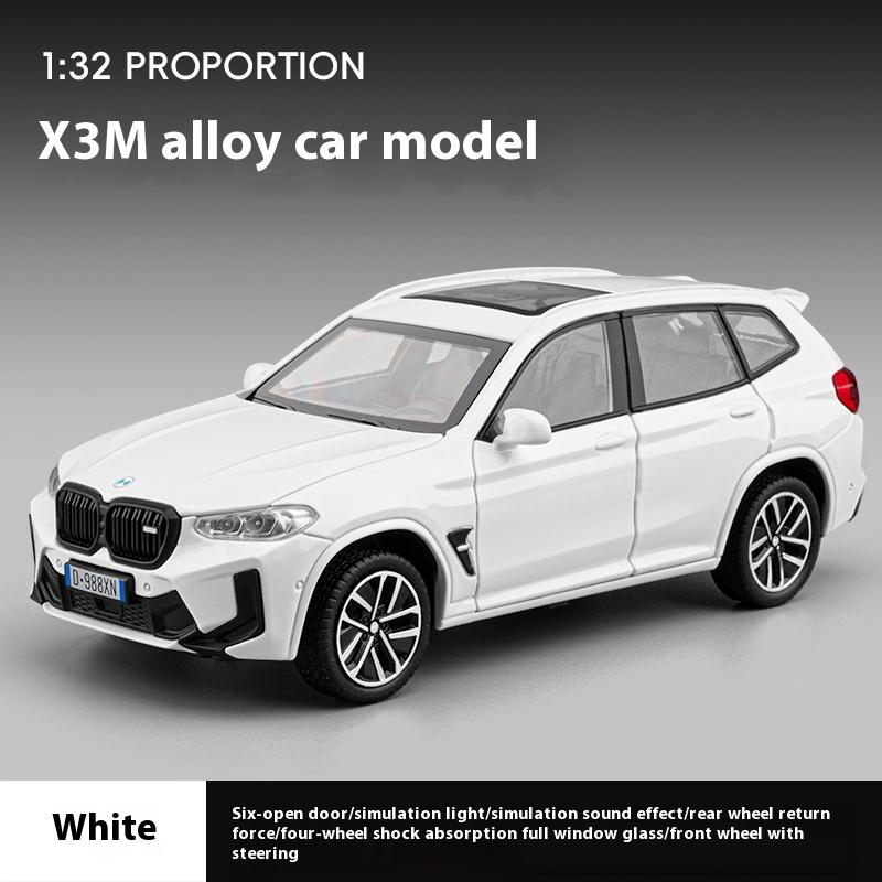 1/32 BMW X3M Legeringsmodellbil, med Lyd- og Lysfunksjoner, Interiørdekorasjon Samlepynt, Gaver til Bilentusiaster