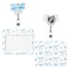 ABS Name Tag Holder Bow Print Card Holder New ID Badge Holder  School Office Supplies