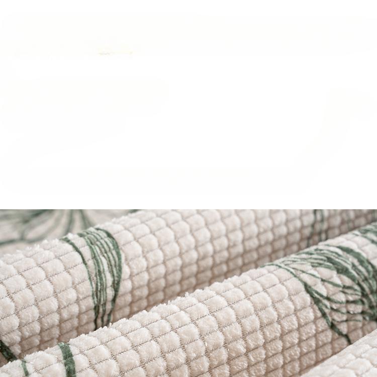 Nordic Light Luxury Sofa Cushion Advanced Sketch Hepburn Flower Shaped Sofa Towel Black and White Classic Non-Slip Cushion Cloth Cover Cover