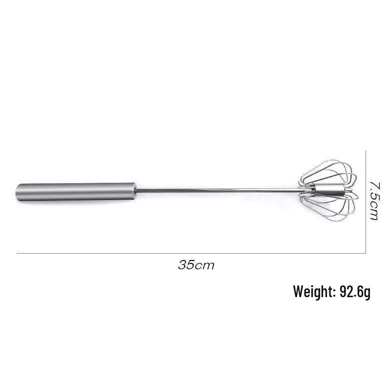 Stainless Steel Semi-Automatic Handheld Egg Beater and Frother